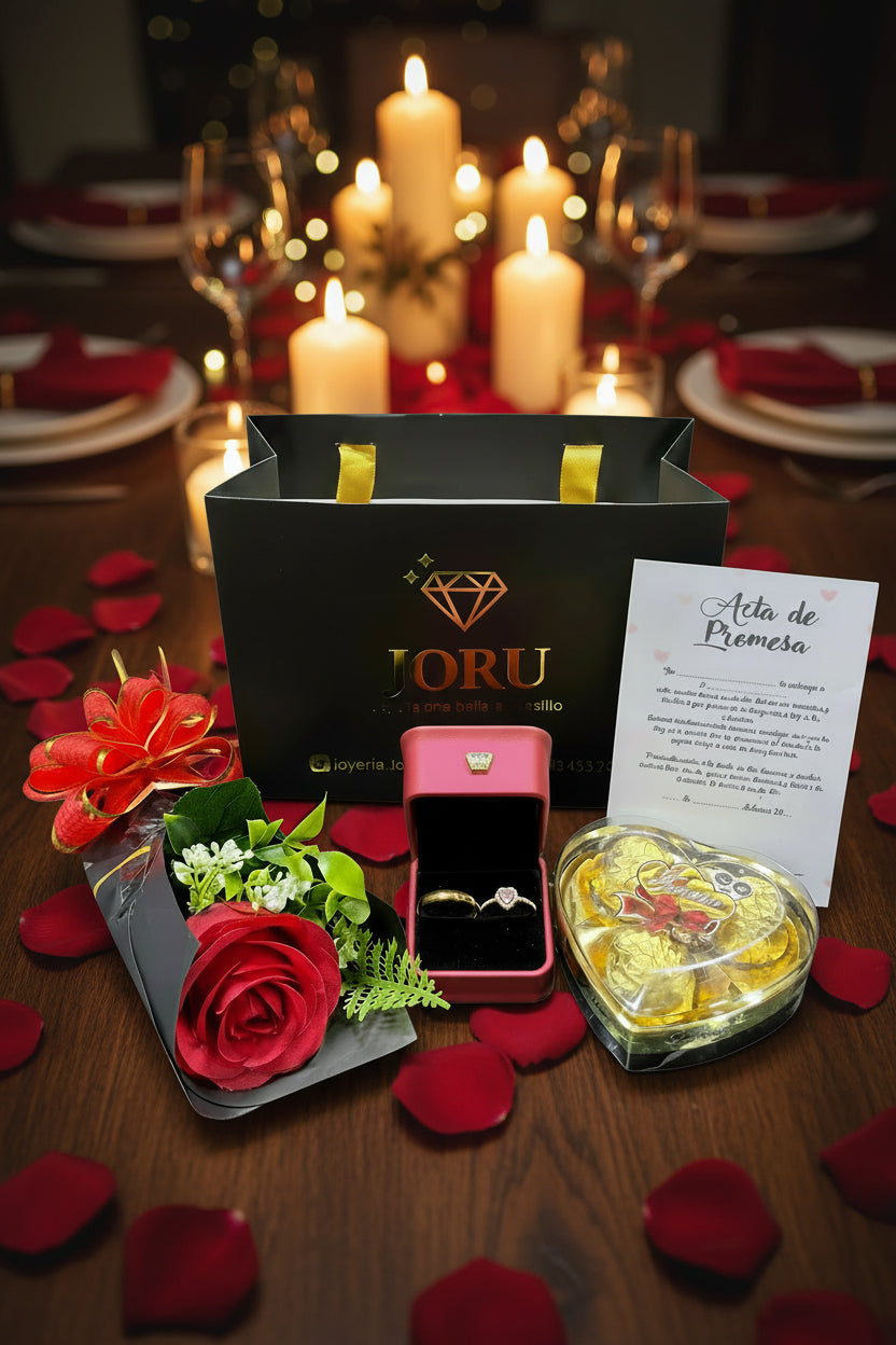 Pack Promesa JORU: Dúo de Anillos + Acta de Promesa